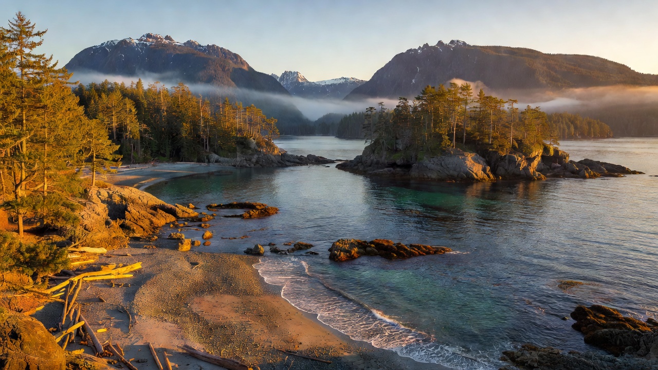 Beautiful coastal scenery in British Columbia, Canada