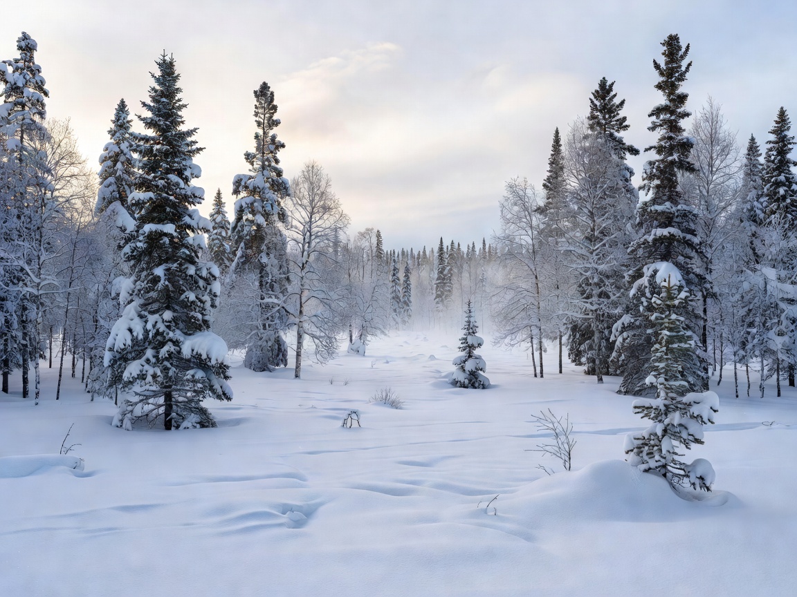 Quiet snowy landscape representing Winter in Canada